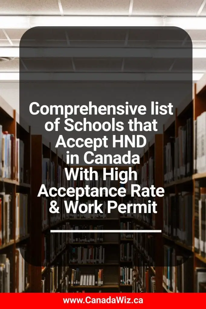 Comprehensive List of Schools that Accept HND in Canada with High Acceptance Rate and Work Permit